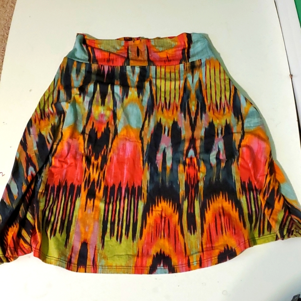 Salaam women's S multicolor slrech comfort mid skirt